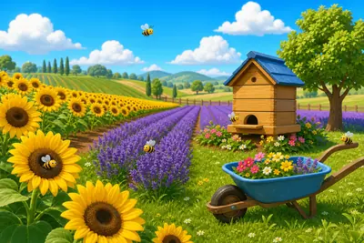 Bees in the Meadow