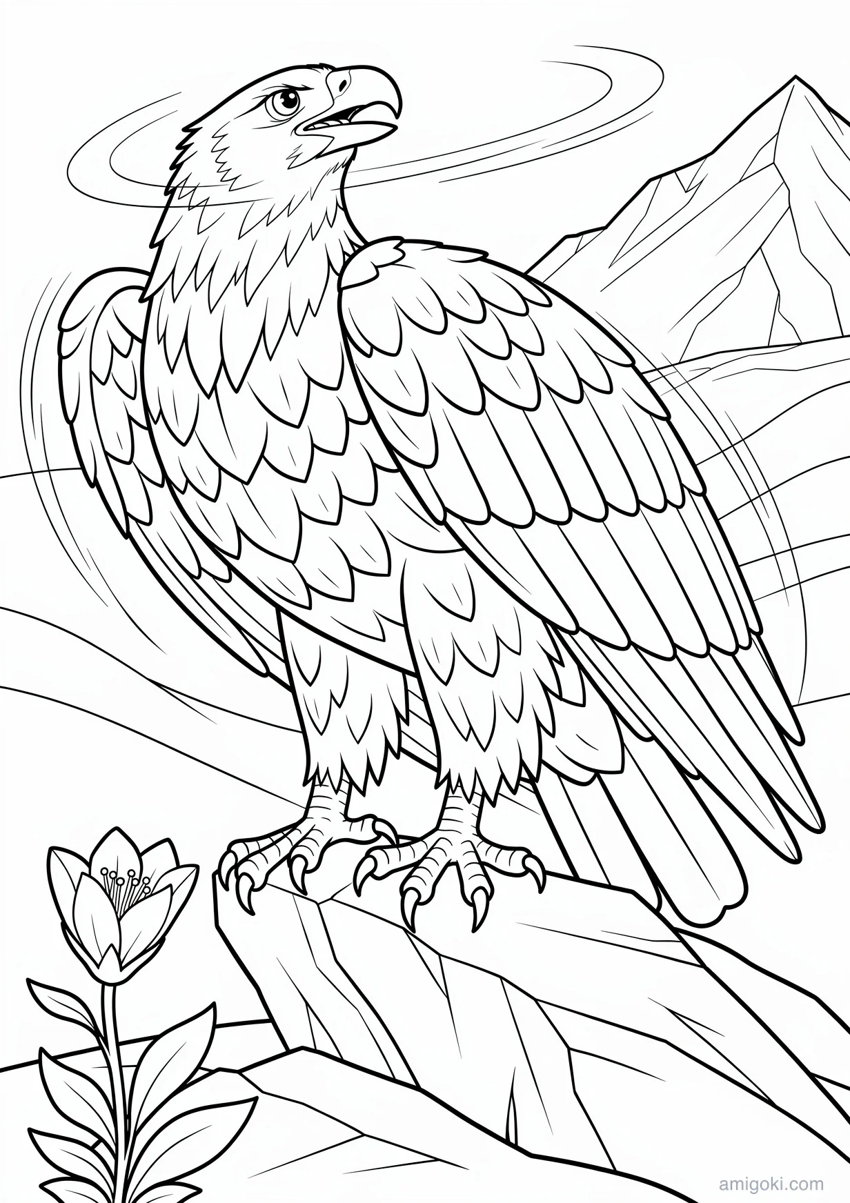 Dibujo de Águila para Colorear para Mayores de 6 Años