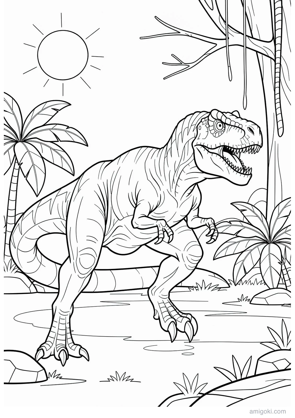 Dibujo de Allosaurus para Colorear para Mayores de 6 Años
