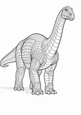 Apatosaurus coloring page for kids, free printable dinosaur drawing for toddlers ages 2-5