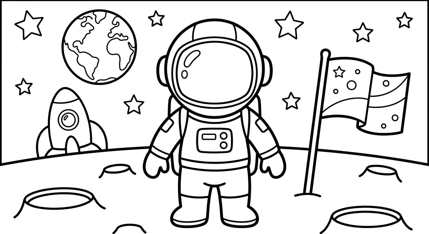 Astronaut Coloring Page