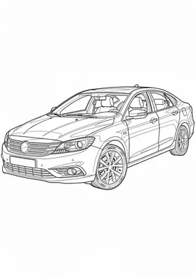 Dibujo de auto para colorear gratis, imprimible para niños de 2 a 5 años en formato PDF
