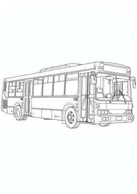 Dibujo de autobús para colorear gratis, imprimible para niños de 2 a 5 años