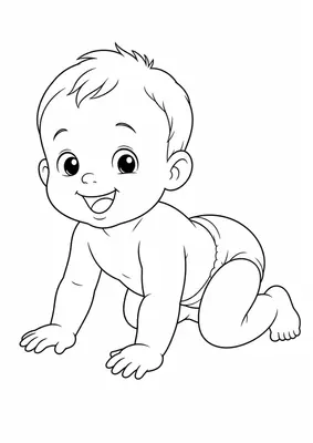 Bebê para colorir — ficha do corpo humano imprimível