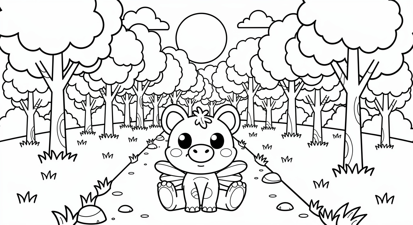 Dibujo de Bosque para Colorear