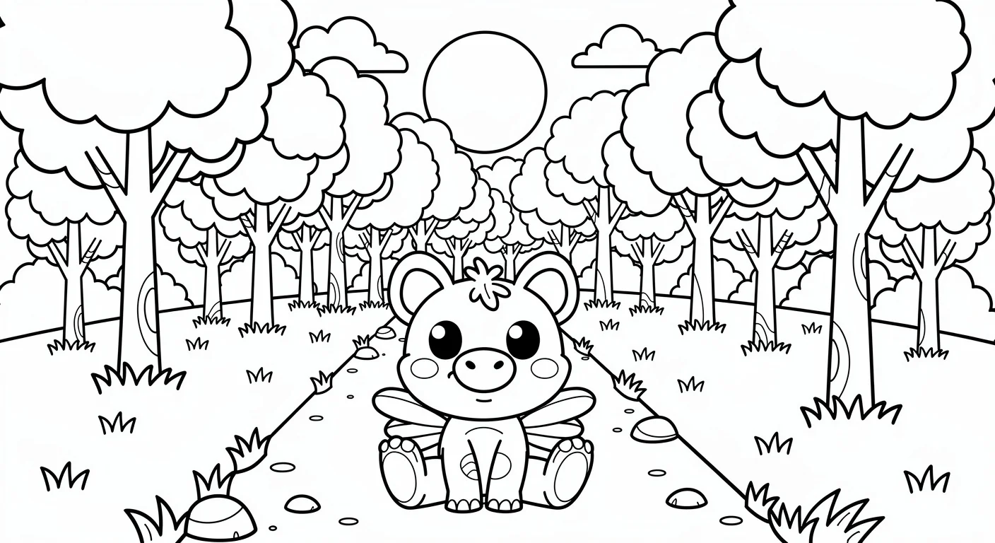 Dibujo de Bosque para Colorear