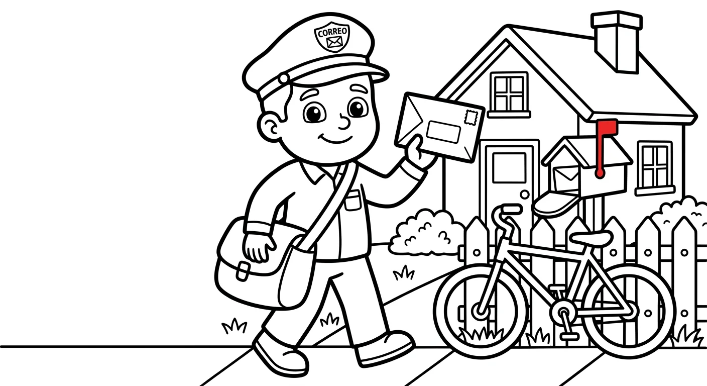 Dessin de Facteur à Colorier