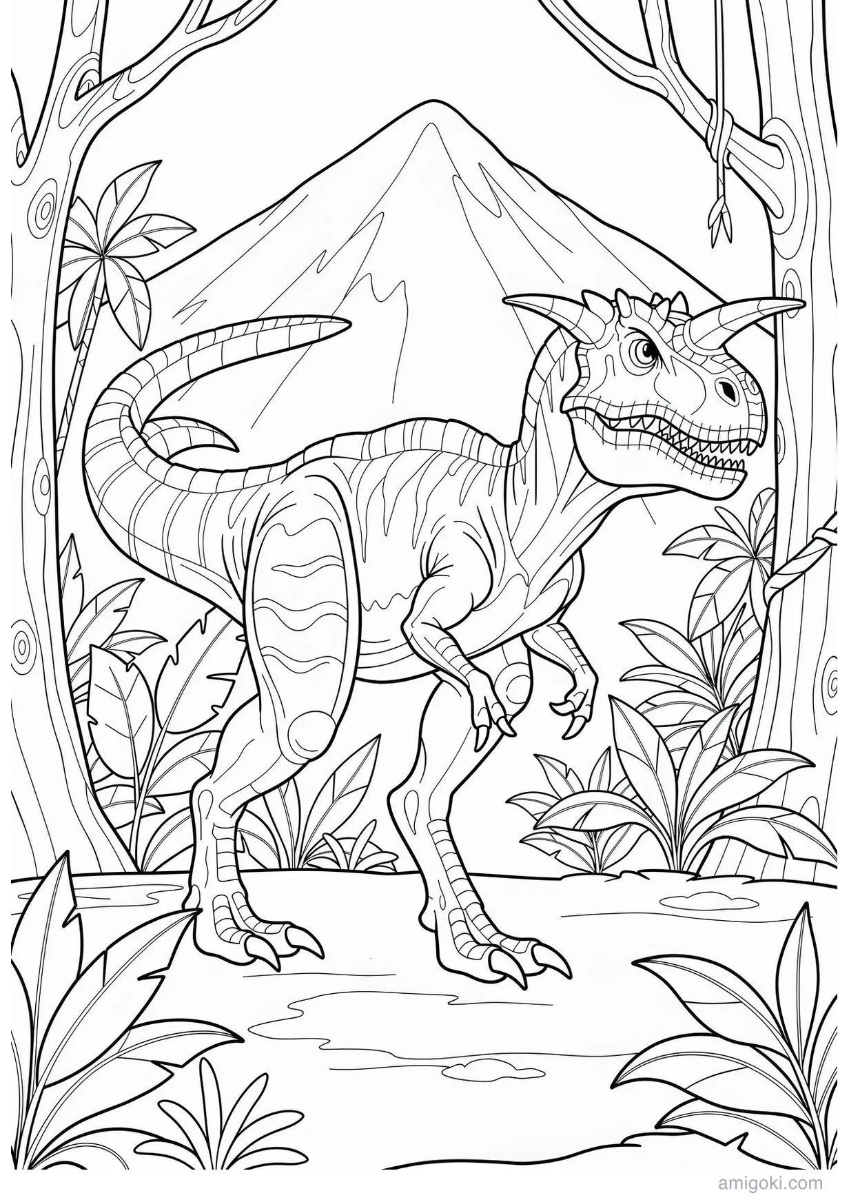Dibujo de Ceratosaurus para Colorear para Mayores de 6 Años