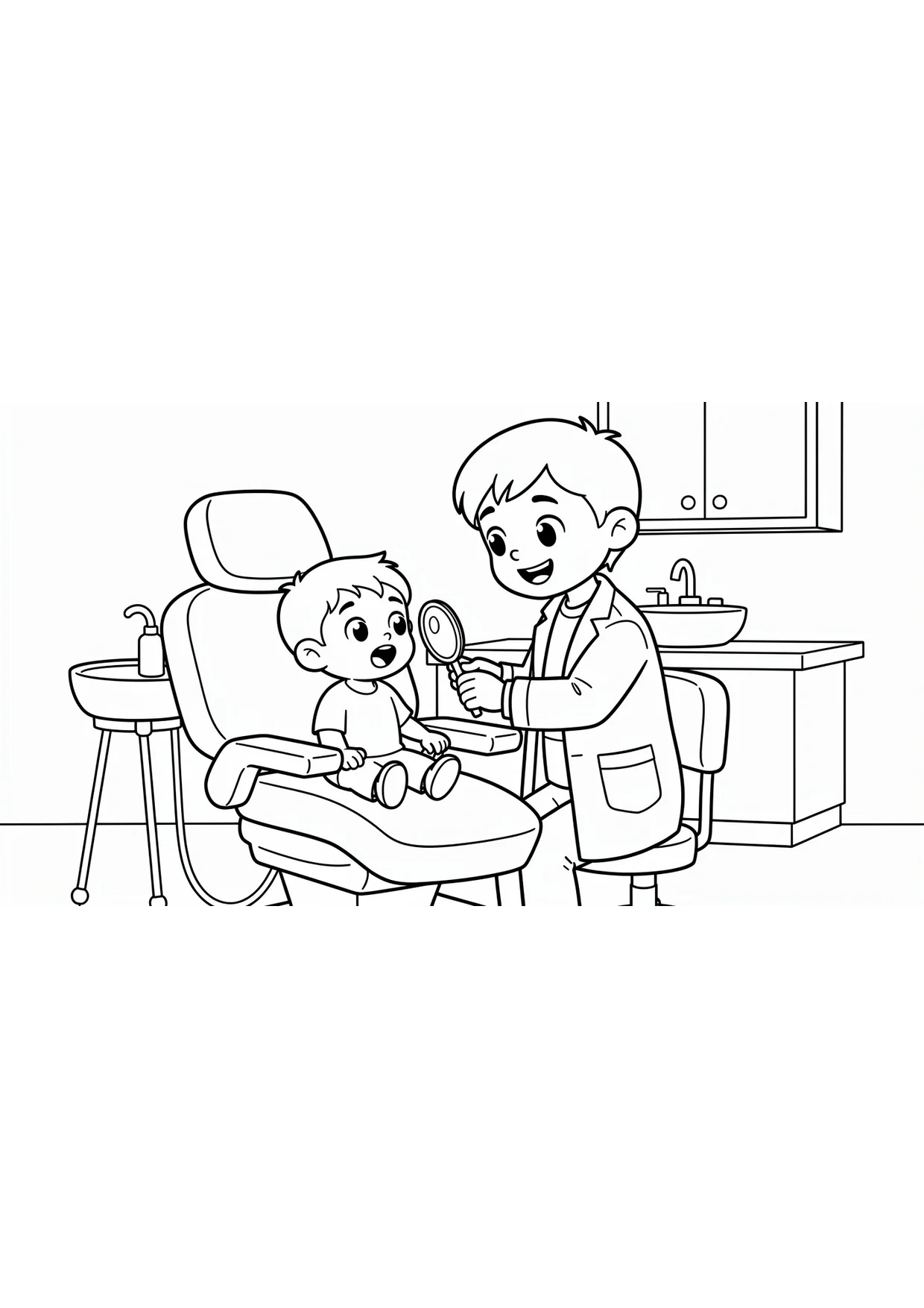 Dentist Coloring Page