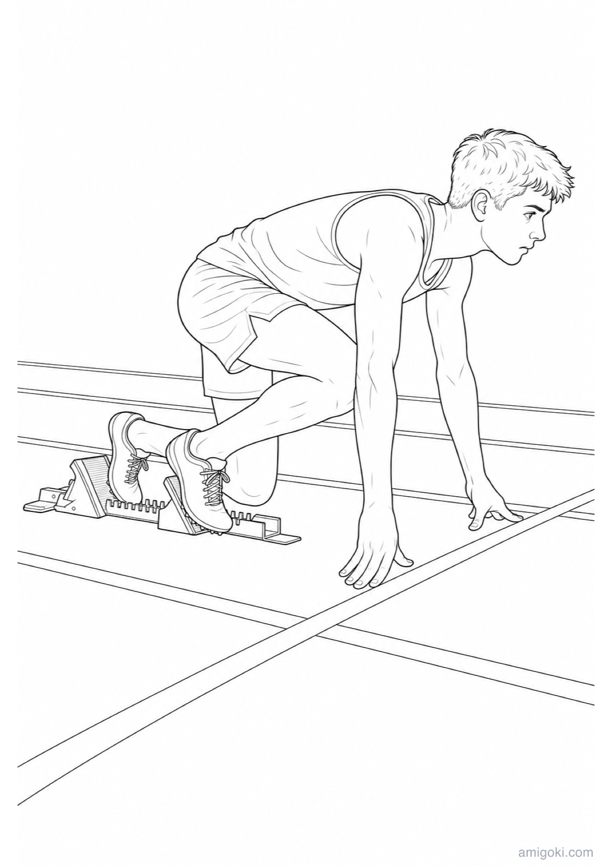 Running Coloring Page to Print Free