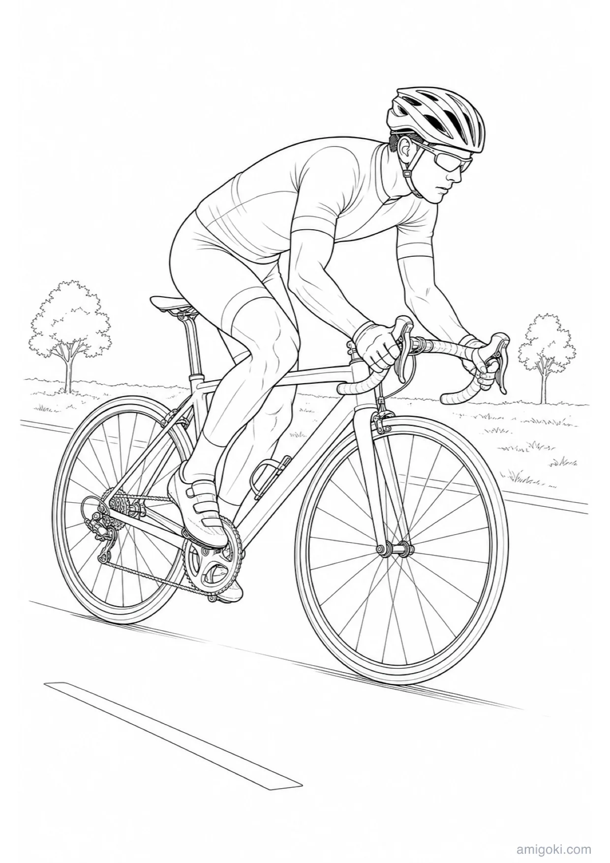 Dessin de Cyclisme à Colorier et Imprimer
