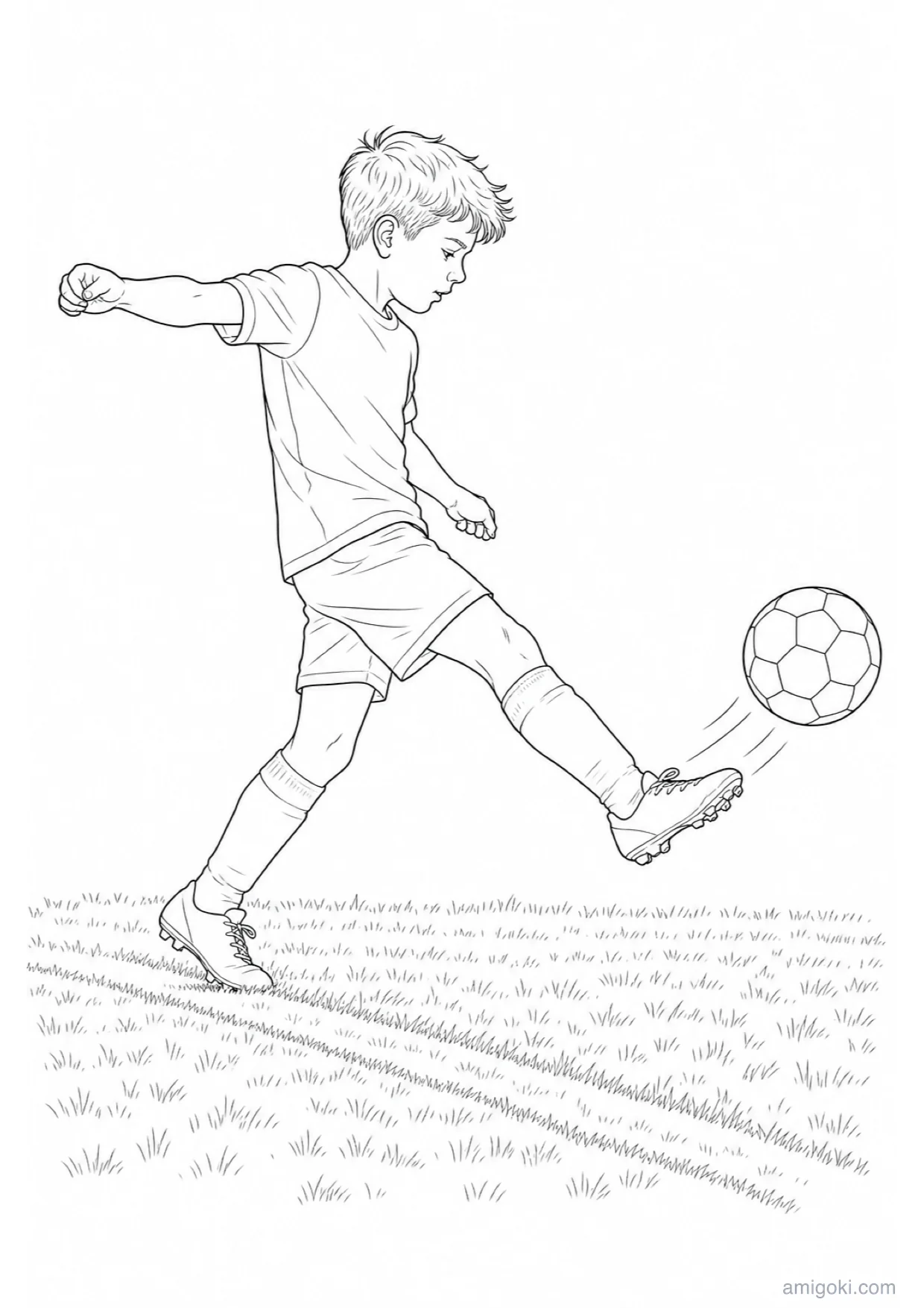 Desenho de Futebol para Colorir e Imprimir
