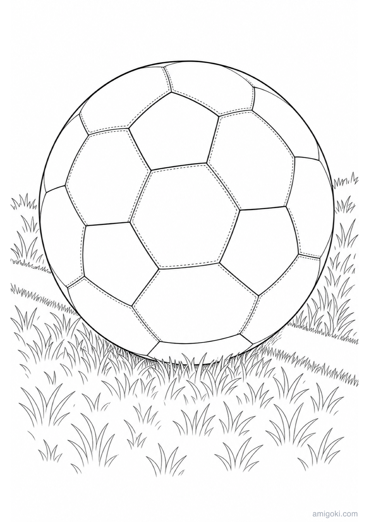 Desenho de Bola de Futebol para Colorir e Imprimir