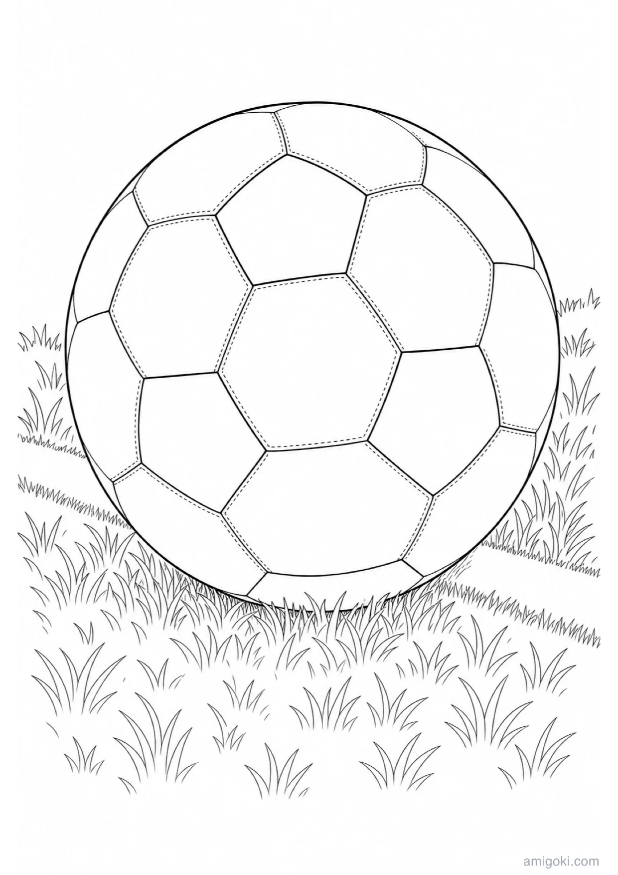 Soccer Ball Coloring Page to Print Free