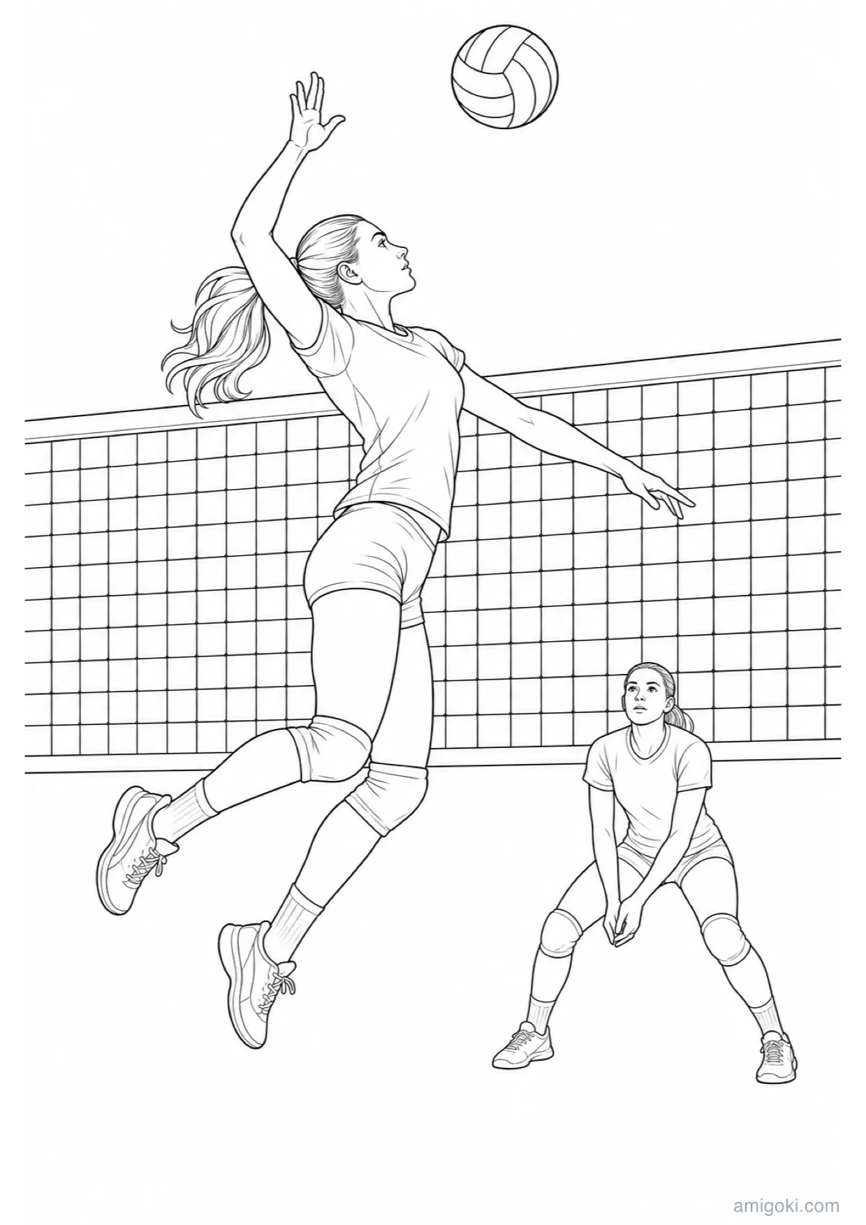 Dessin de Volleyball à Colorier et Imprimer
