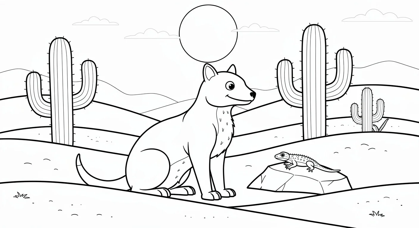 Dibujo de Desierto para Colorear