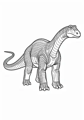 Diplodocus coloring page for kids, free printable dinosaur drawing activity for toddlers