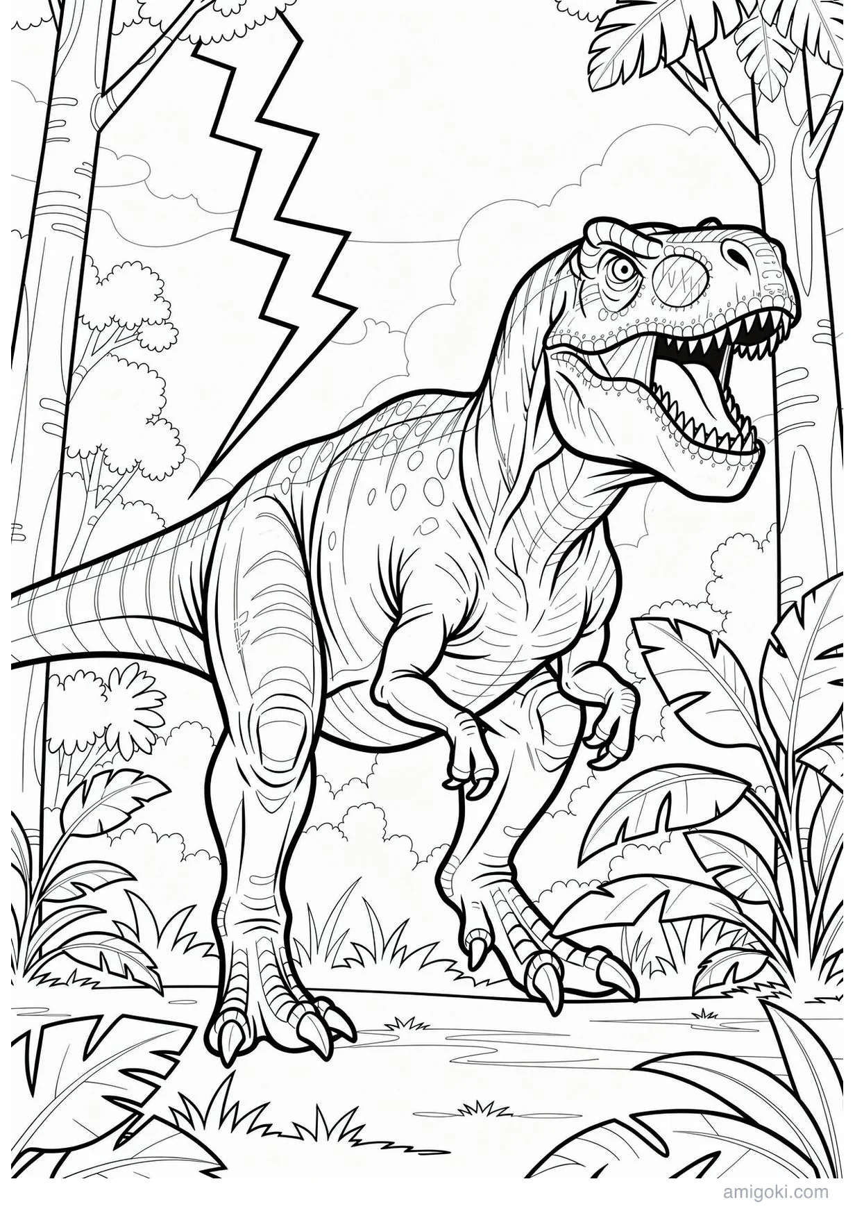 Dibujo de Giganotosaurus para Colorear para Mayores de 6 Años