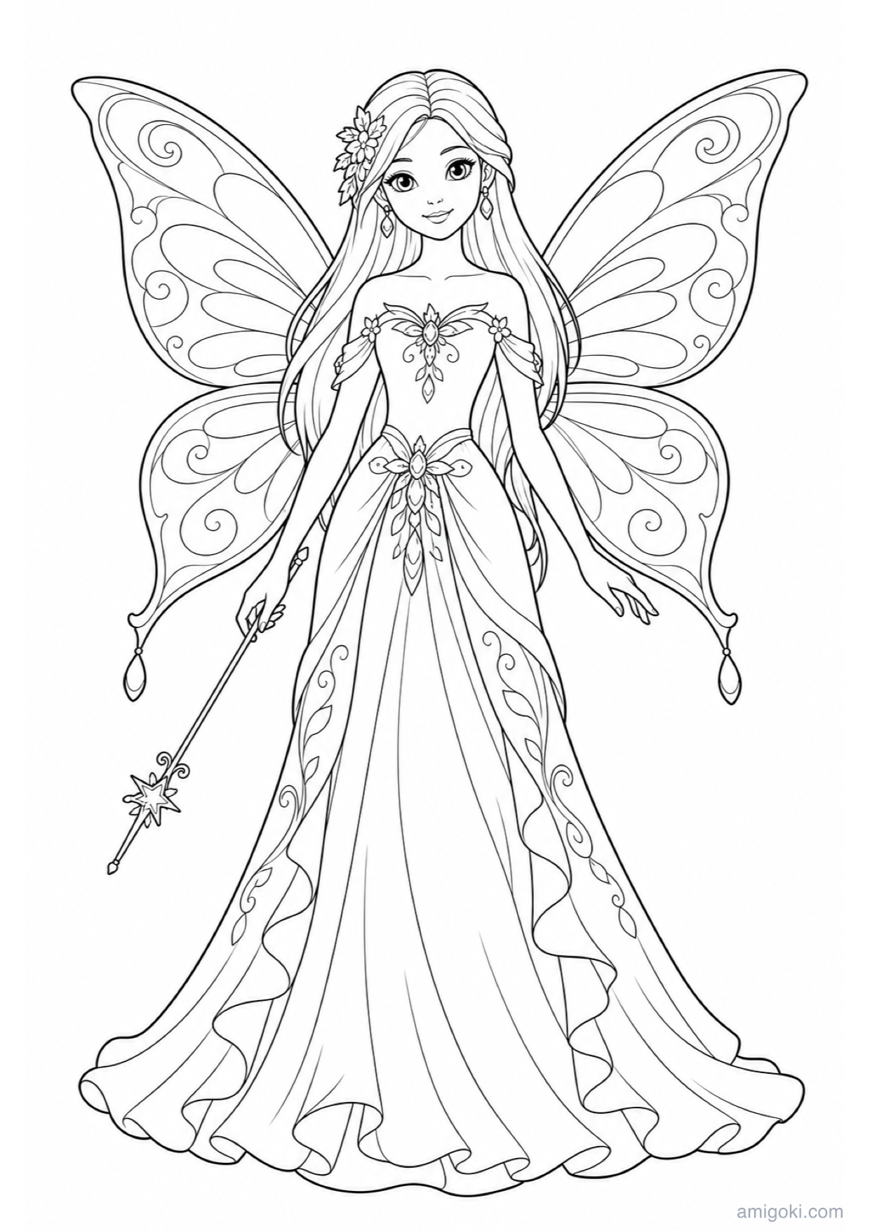 Fairy Coloring Page to Print Free