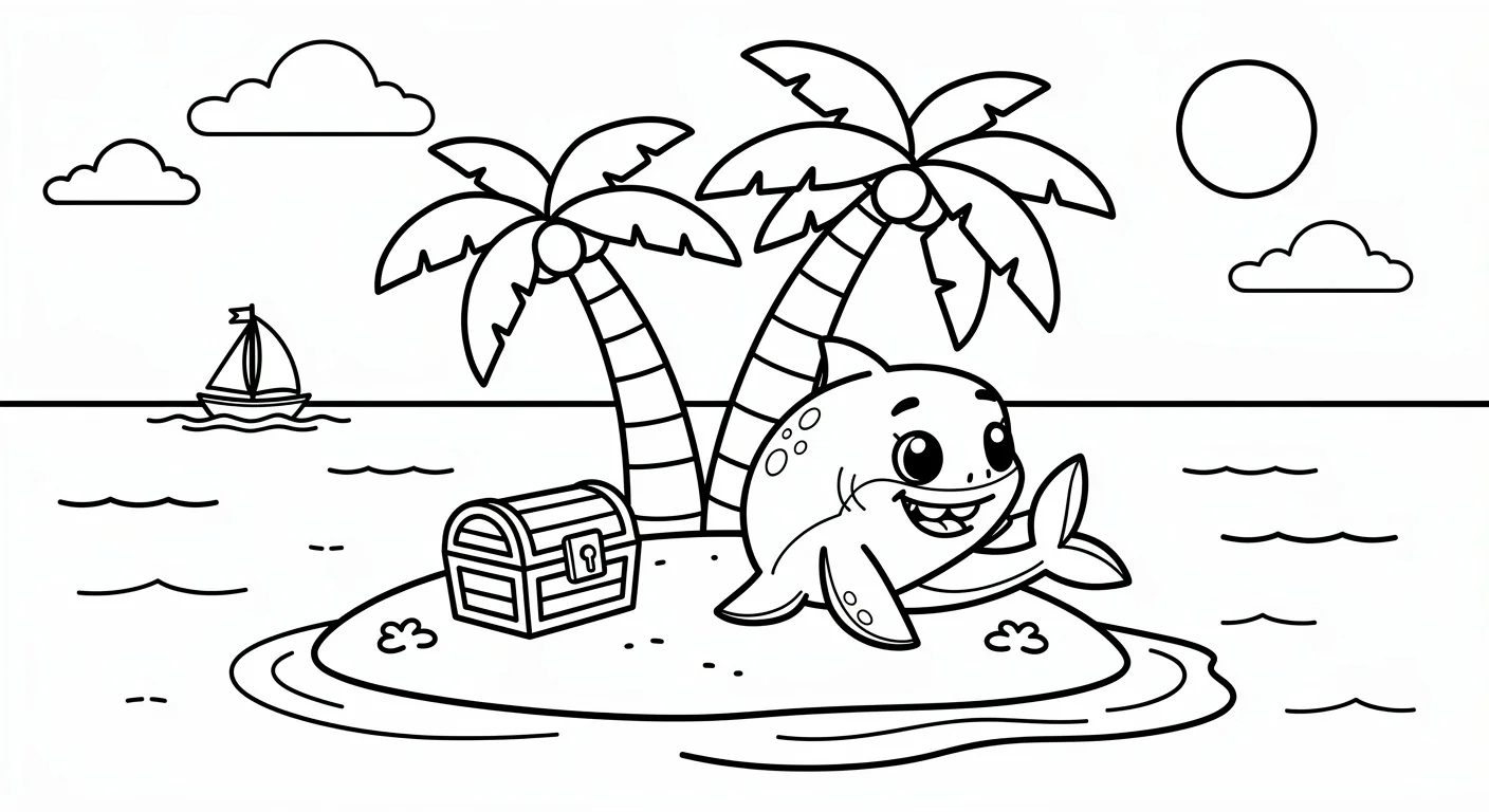 Dibujo de Isla para Colorear