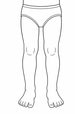 As pernas para colorir — ficha do corpo humano imprimível
