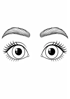 Os olhos para colorir — ficha do corpo humano imprimível
