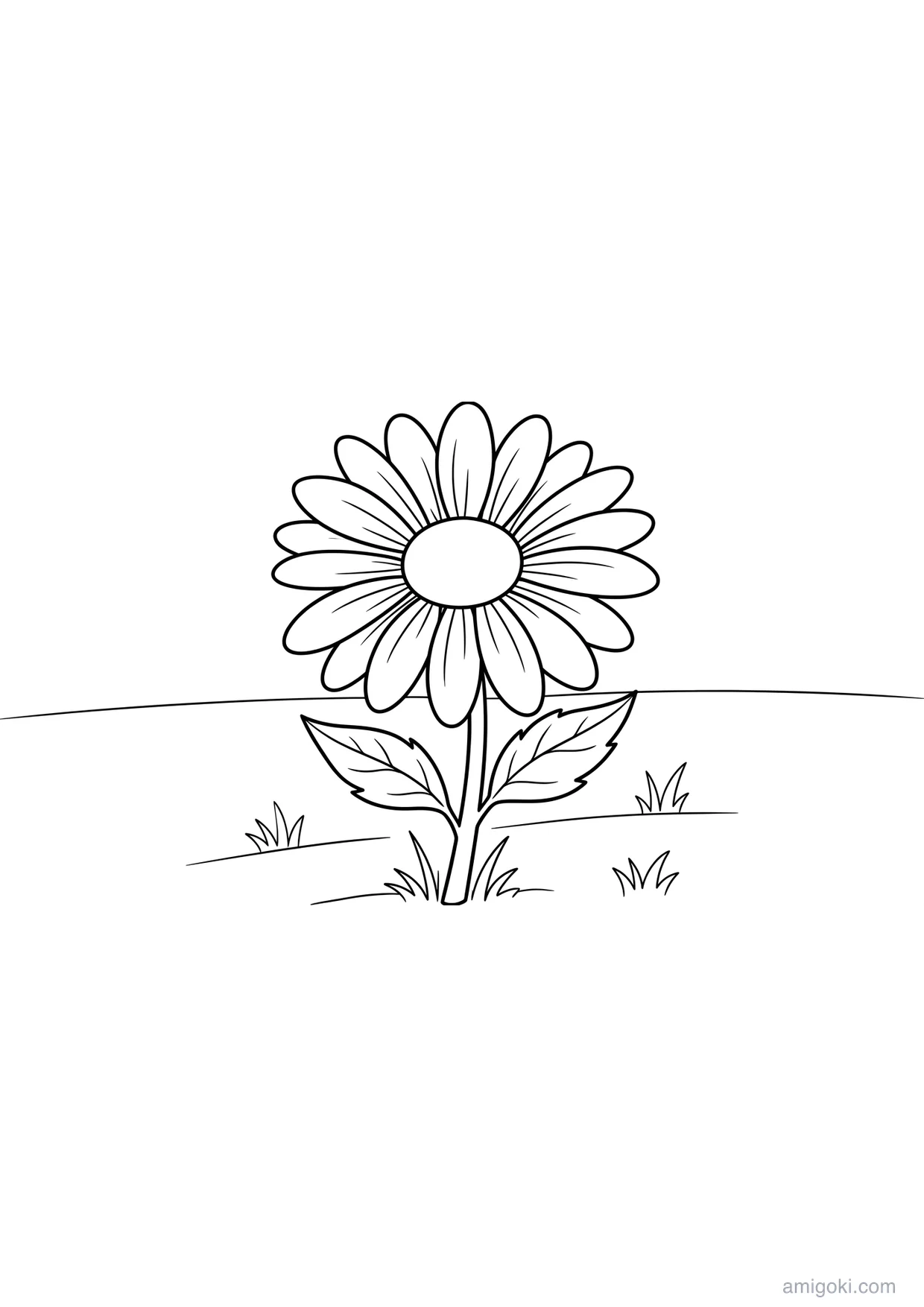 Dessin de Marguerite à Colorier pour les Enfants de 6 Ans et Plus