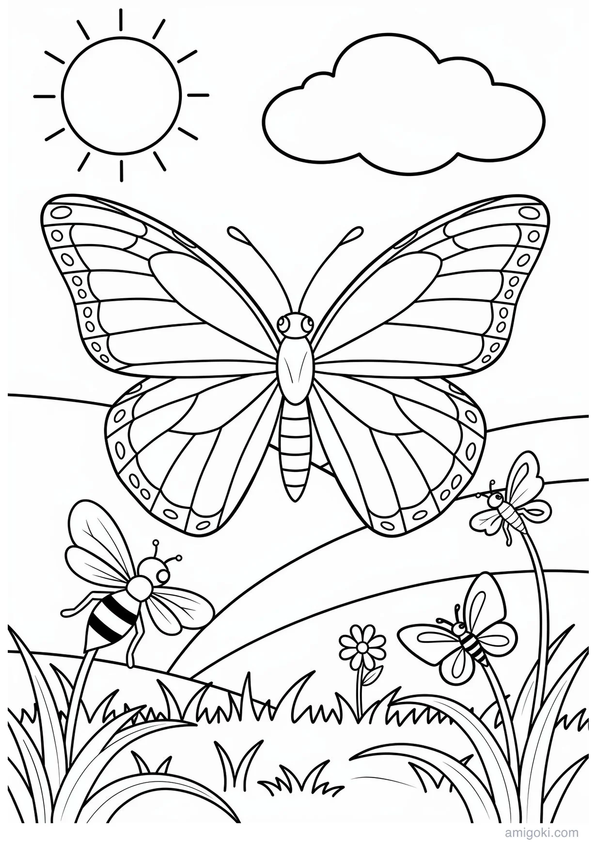 Dessin de Papillon à Colorier pour les Enfants de 6 Ans et Plus