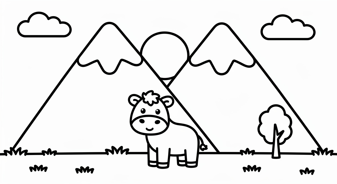 Dibujo de Montaña para Colorear