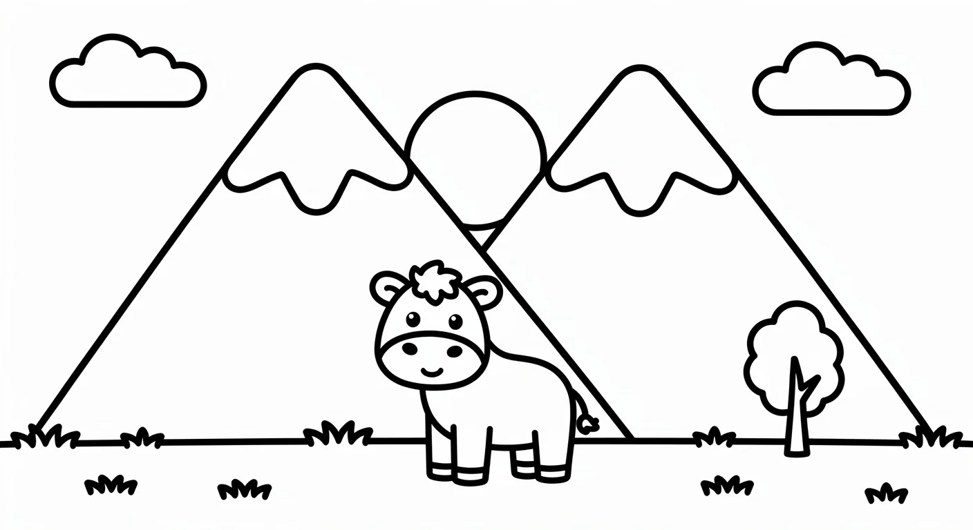 Dibujo de Montaña para Colorear