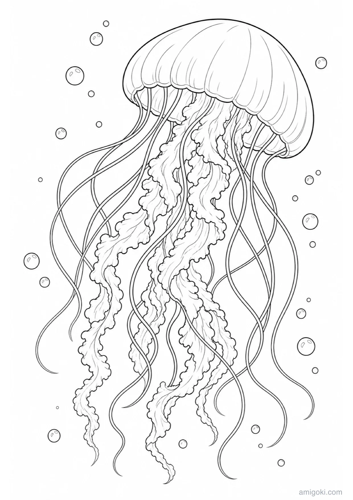 Dessin de Méduse à Colorier et Imprimer