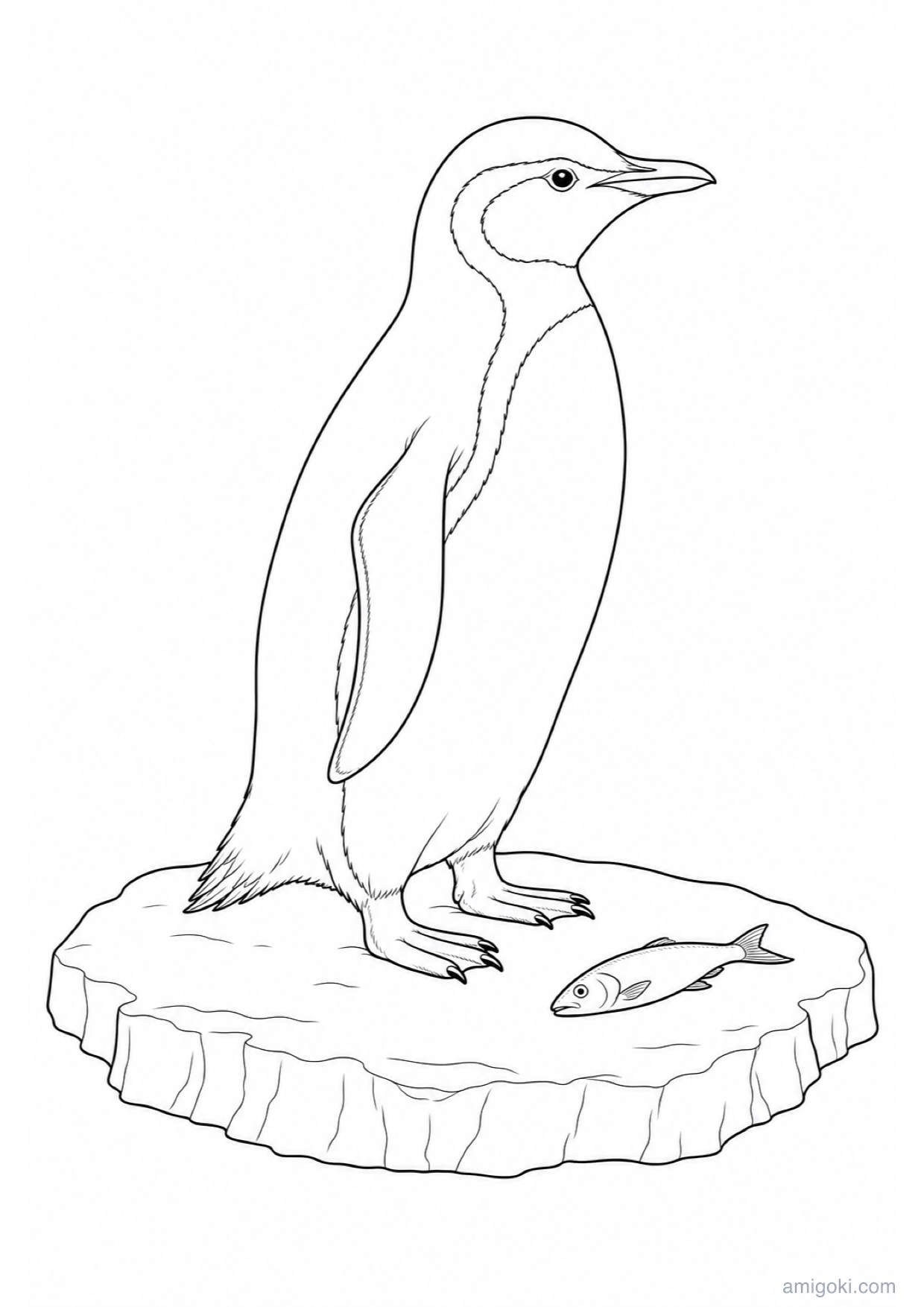 Penguin Coloring Page to Print Free