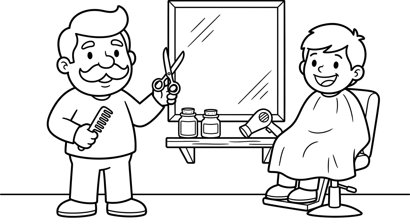 Dessin de Barbier à Colorier