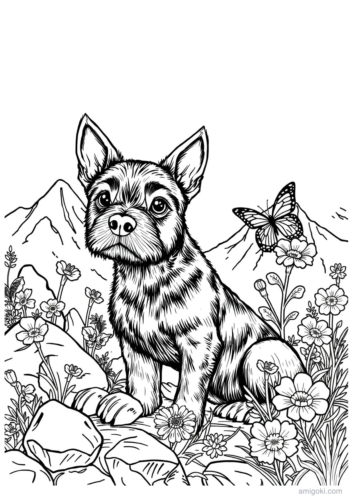 Dessin de Chien de Montagne Bernois à Colorier pour 6 Ans et Plus