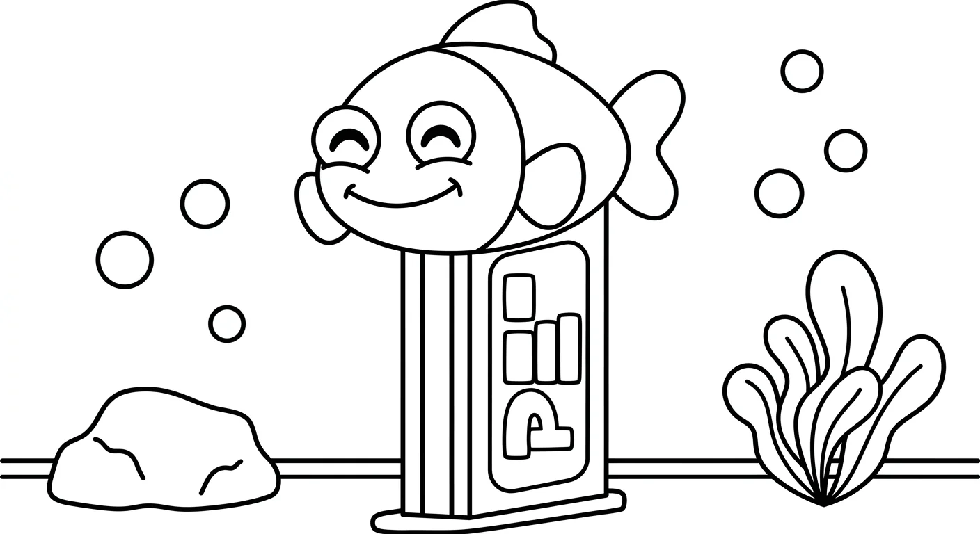 Dessin de Poisson à Colorier pour Enfants de 2 à 5 Ans