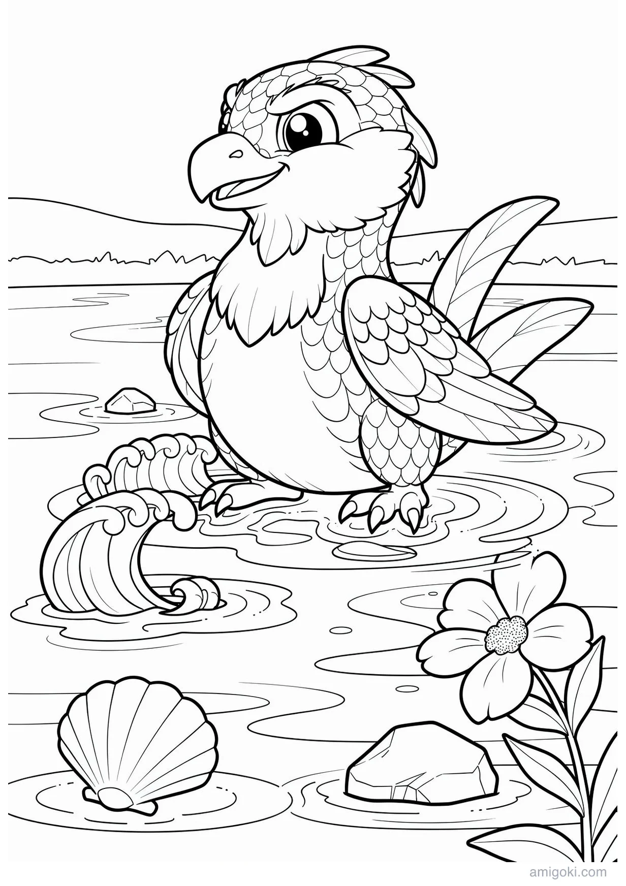 Dibujo de Pez para Colorear para Mayores de 6 Años