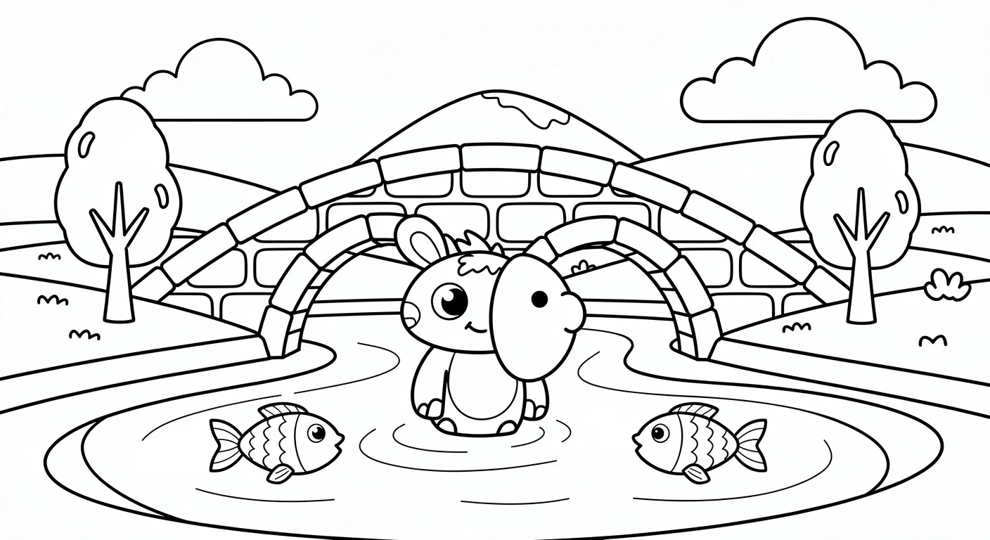 Dessin de Pont à Colorier