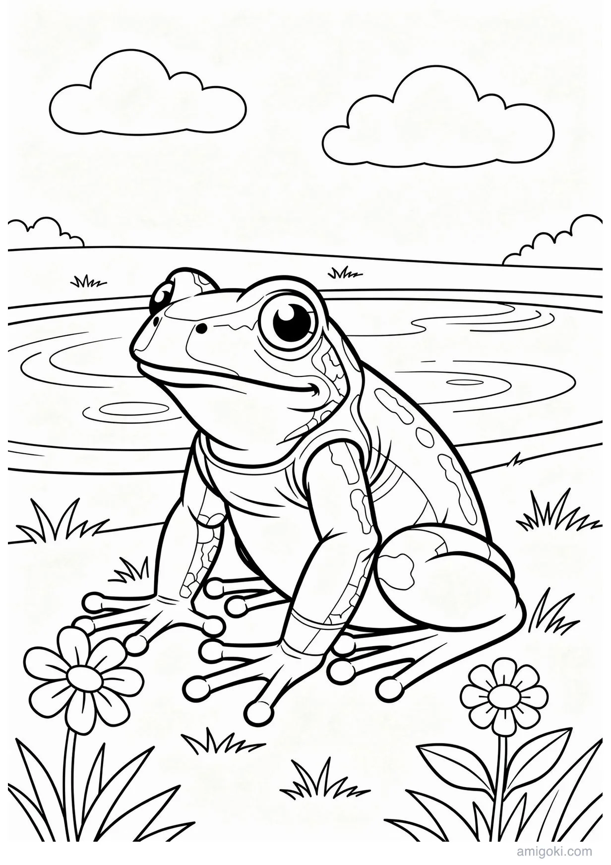Desenho de Sapo para Colorir para Maiores de 6 Anos