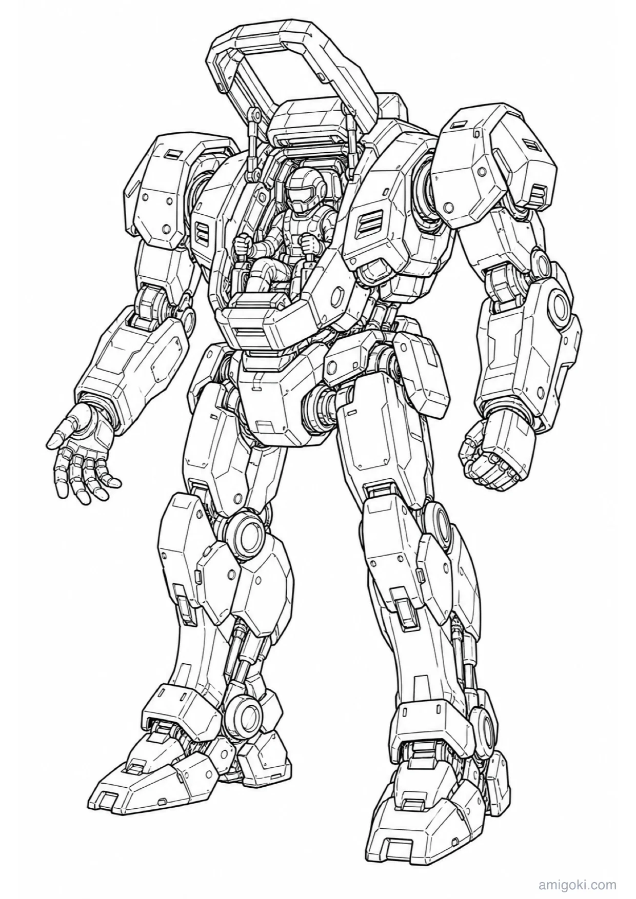 Dibujo de Robot Gigante para Colorear e Imprimir