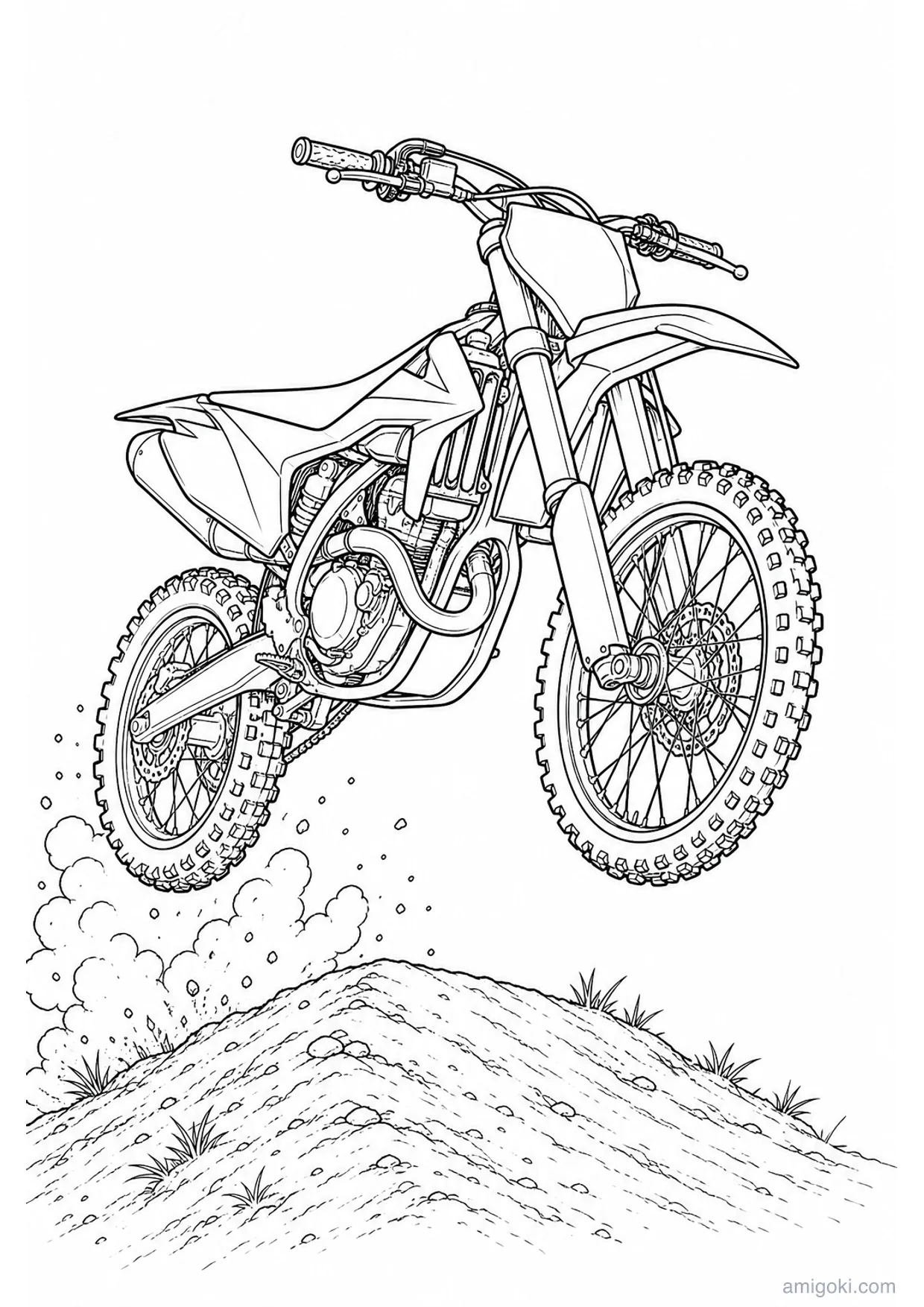 Dessin de Moto Cross à Colorier et Imprimer