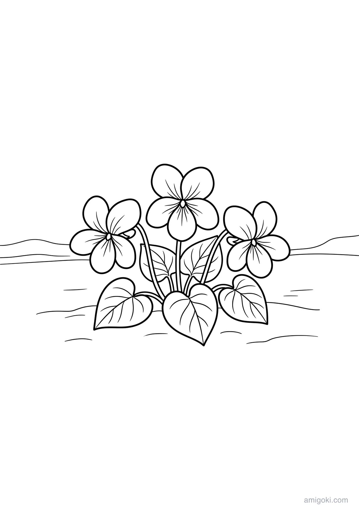 Dibujo de Violeta para Colorear para Mayores de 6 Años