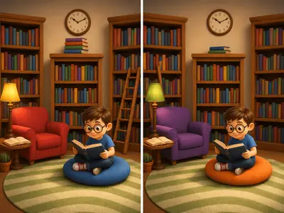 Spot the differences at the library