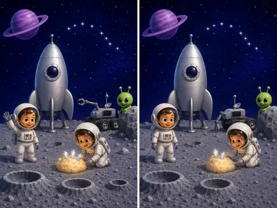 Spot the differences in space