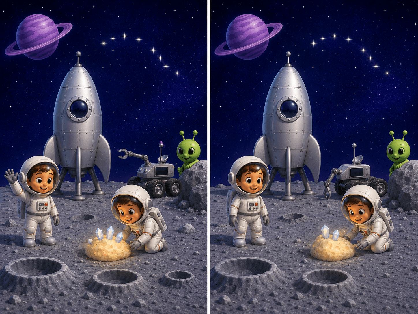 Spot the differences in space