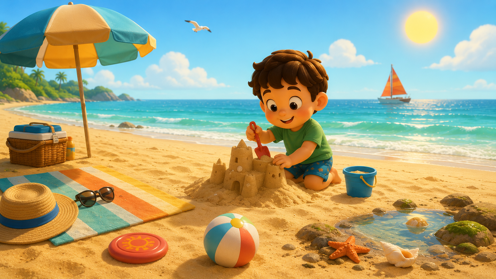 Buscar formas en la playa