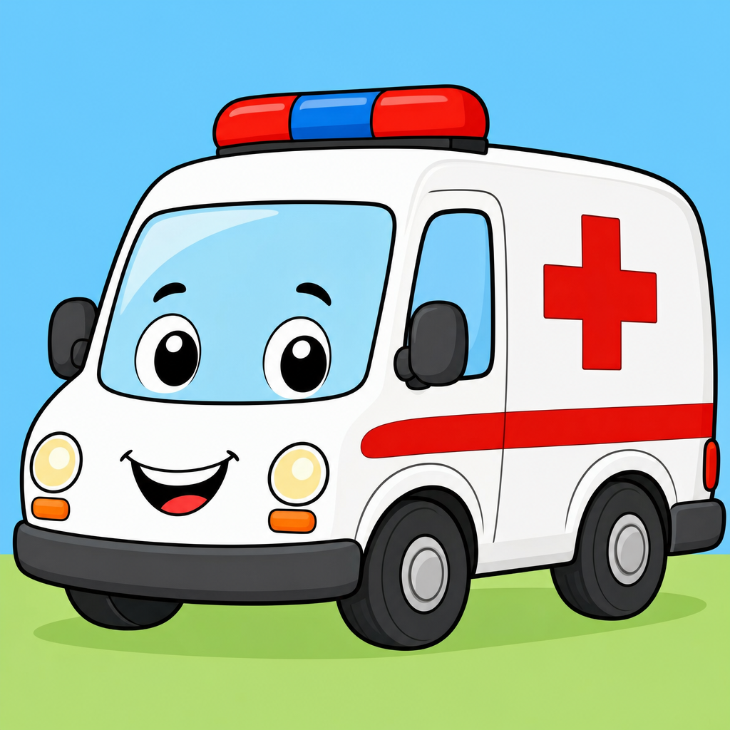 Ambulance Puzzle for Kids Ages 2 to 8 (4, 9 and 16 Pieces)