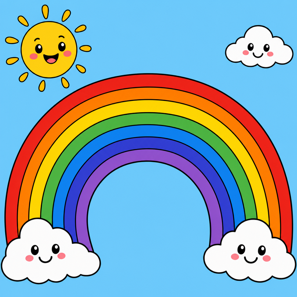 Rainbow Puzzle for Kids Ages 2 to 8 (4, 9 and 16 Pieces)