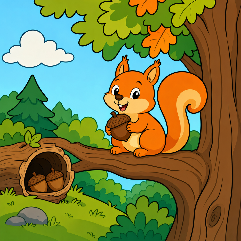 Squirrel Puzzle for Kids Ages 2 to 8 (4, 9 and 16 Pieces)