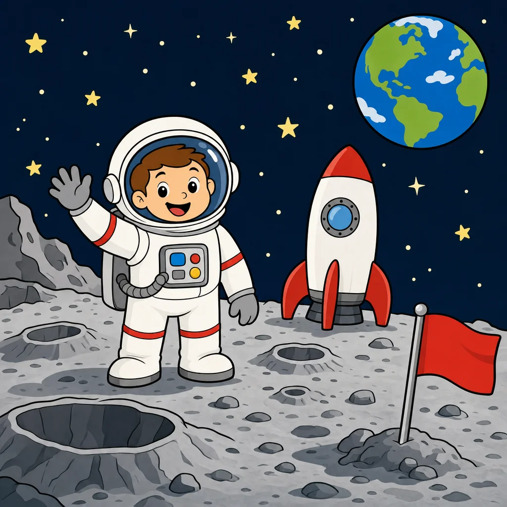 Astronaut Puzzle for Kids Ages 2 to 8 (4, 9 and 16 Pieces)