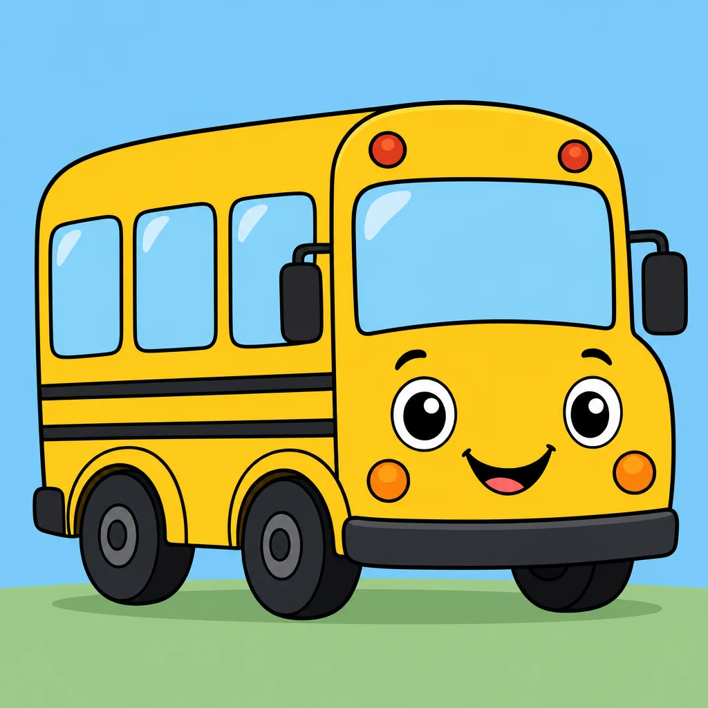 School Bus Puzzle for Kids Ages 2 to 8 (4, 9 and 16 Pieces)